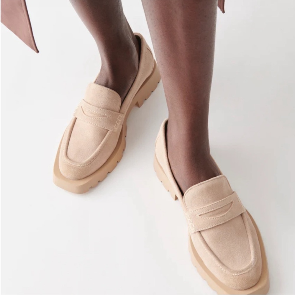 Dolce Vita Beige Elias Suede Loafers